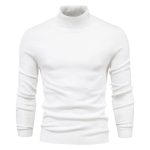 pull col roulé homme beige